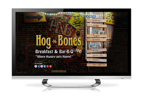 restaurant website design Hog ‘n’ Bones