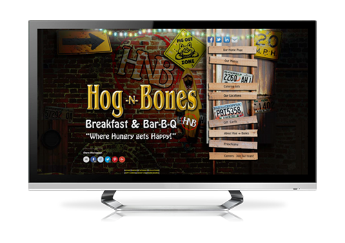 restaurant website design Hog ‘n’ Bones